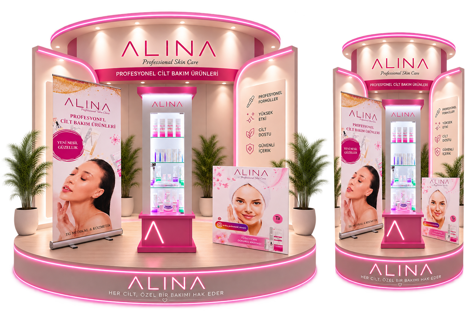 ALINA salon ürün dolabı